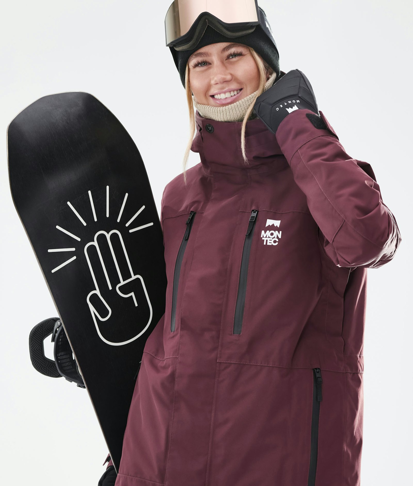 Montec Fawk W 2021 Chaqueta Snowboard Mujer Burgundy Renewed, Imagen 3 de 11