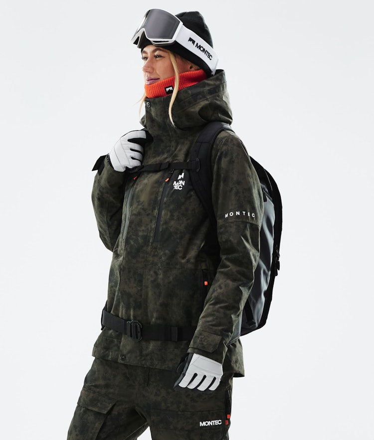 Fawk W 2021 Snowboard Jacket Women Olive Green Tiedye, Image 1 of 12