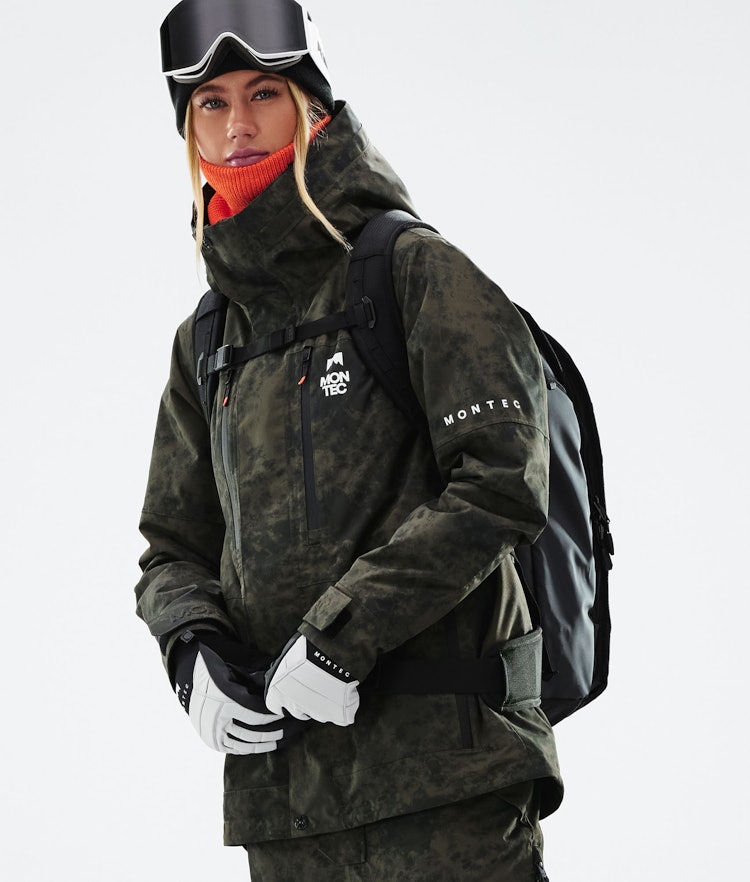 Montec Fawk W 2021 Ski Jacket Women Olive Green Tiedye, Image 2 of 12