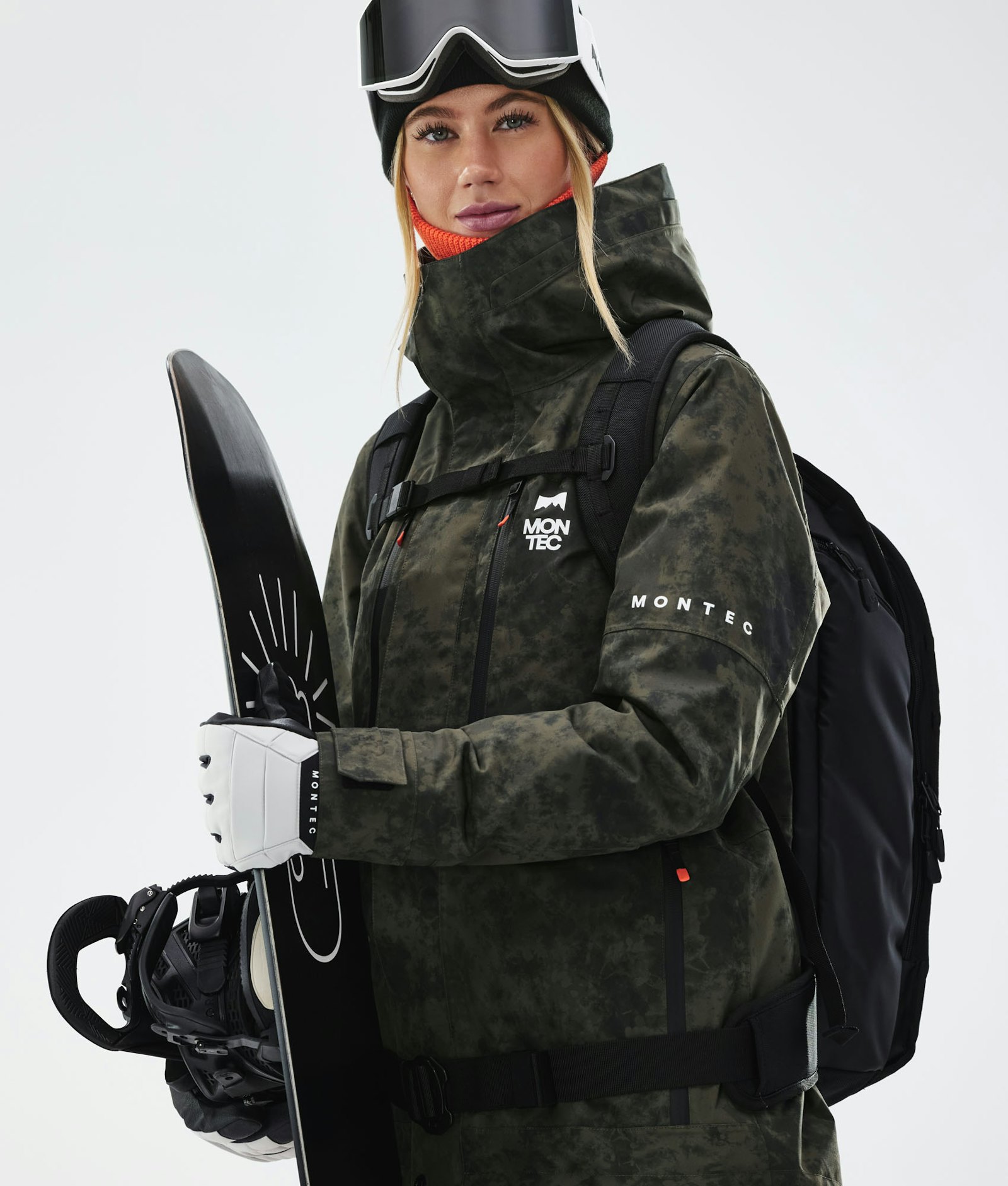 Montec Fawk W 2021 Snowboard Jacket Women Olive Green Tiedye, Image 4 of 12