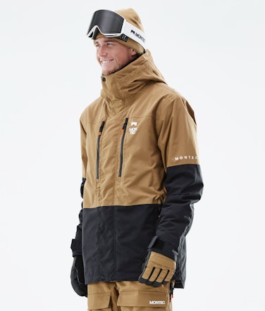 Fawk 2021 Snowboard Jacket Men Gold/Black Renewed