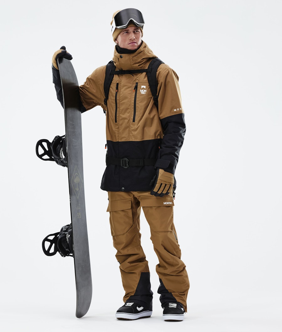 Fawk 2021 Snowboard Jacket Men Gold/Black Renewed