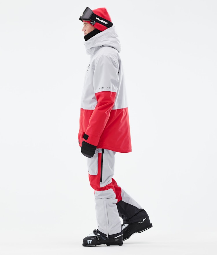 Montec Fawk 2021 Ski Jacket Men Light Grey/Red, Image 5 of 11