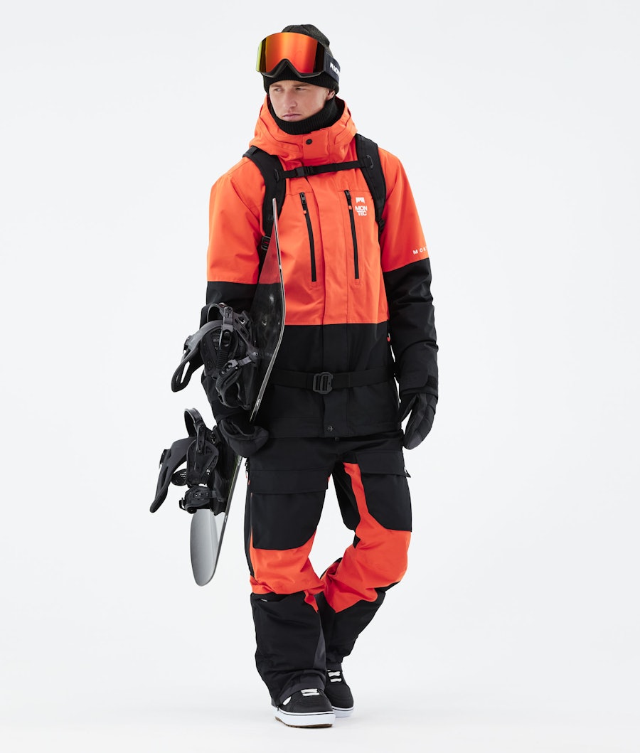 Fawk 2021 Snowboard Jacket Men Orange/Black