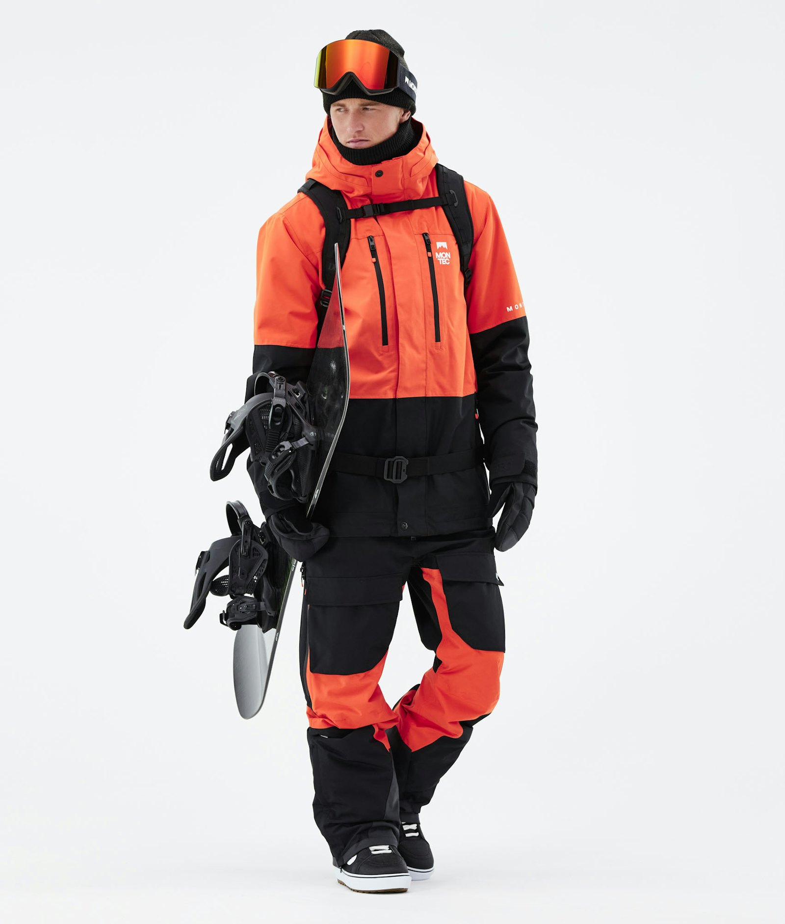 Fawk 2021 スノーボードジャケット メンズ Orange/Black