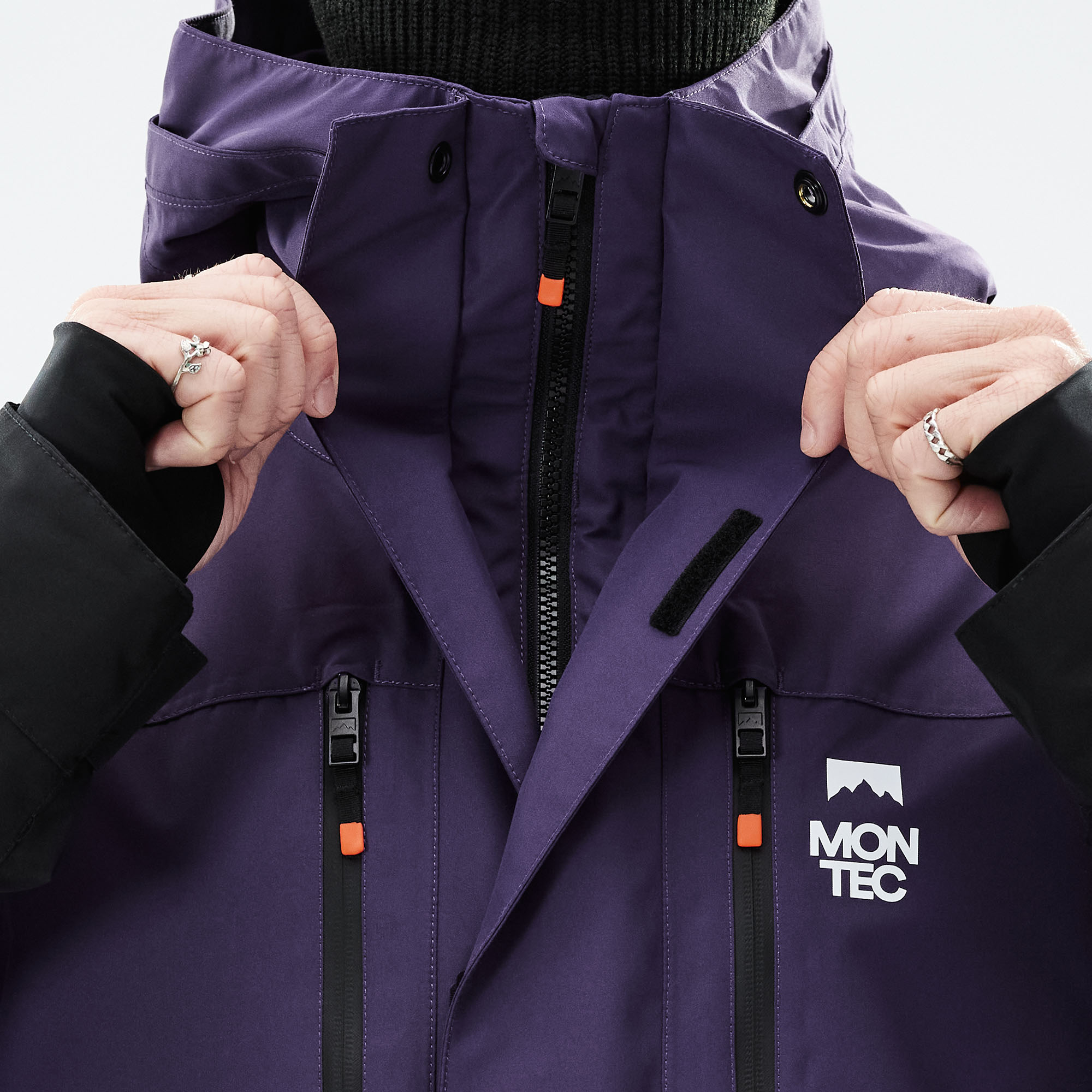 Purple Colour Block Puffer Jacket | New Look