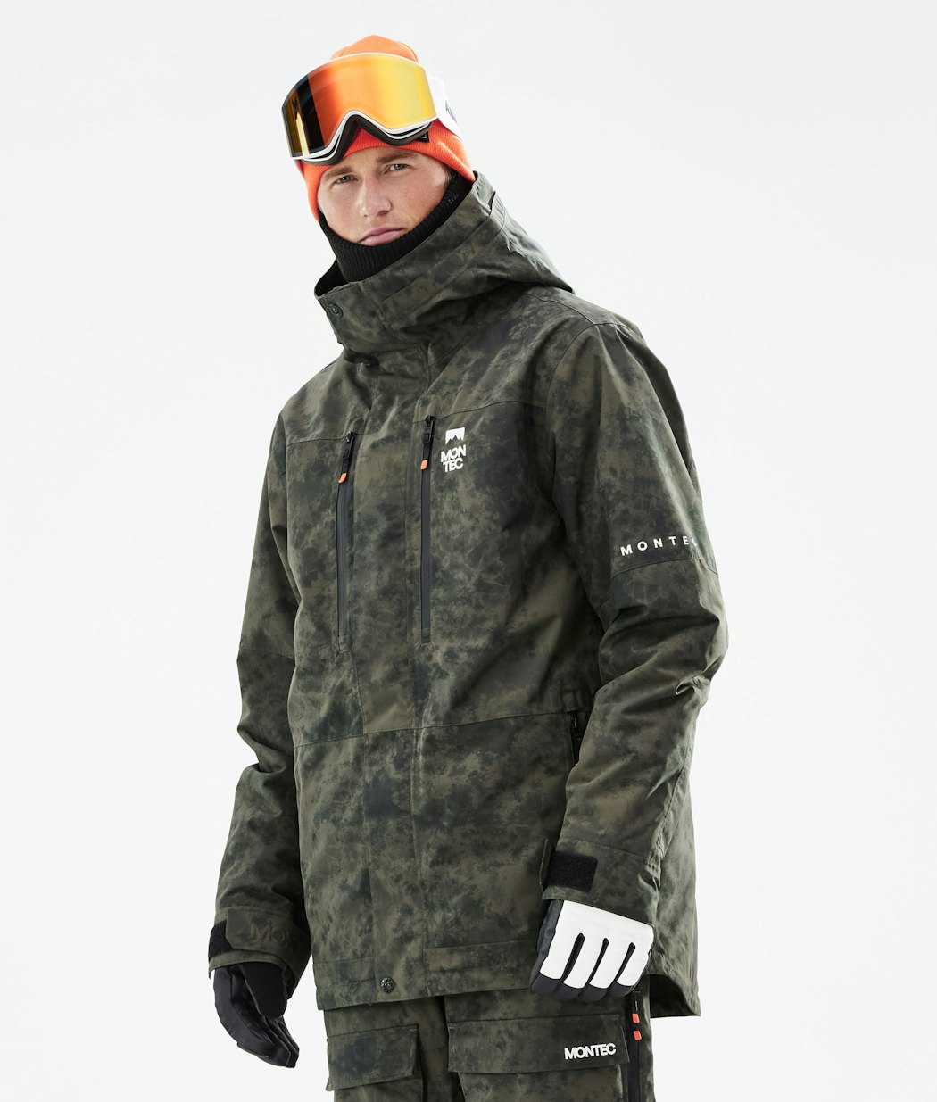 Montec Fawk 2021 Men's Snowboard Jacket Olive Green Tiedye