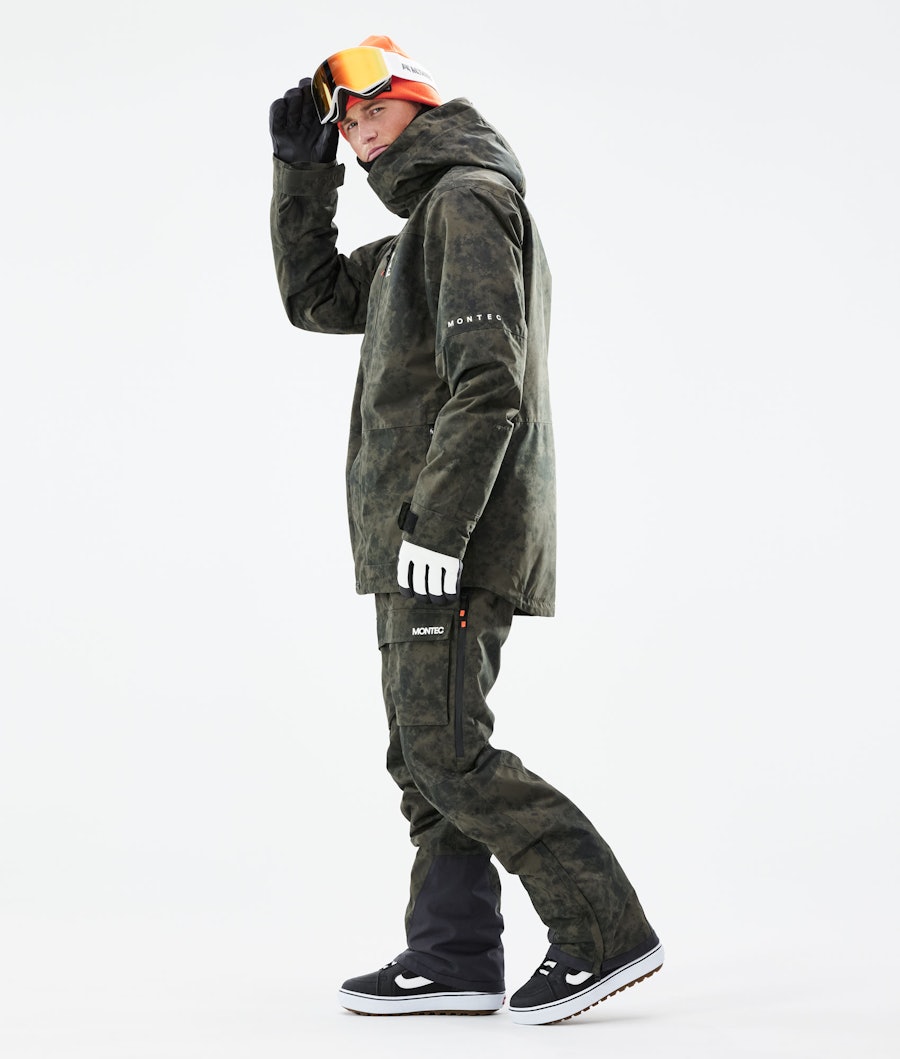 Montec Fawk Snowboard Jacket Olive Green Tiedye