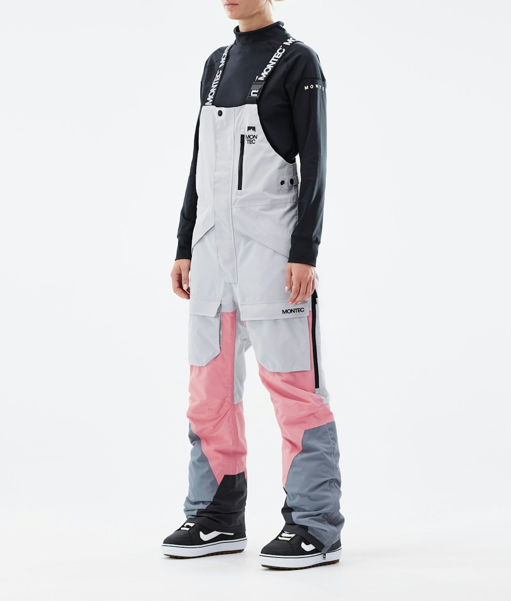 Montec Fawk W 2021 Women's Snowboard Pants Light Grey/Pink/Light Pearl