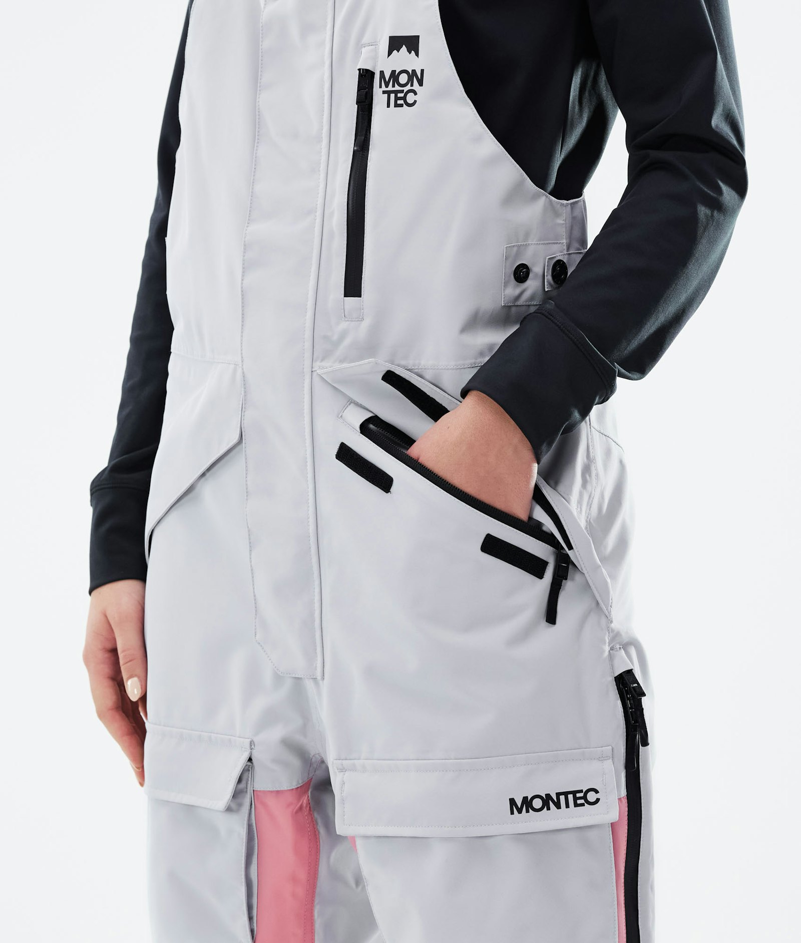 Montec Fawk W 2021 Snowboard Pants Women Light Grey/Pink/Light Pearl