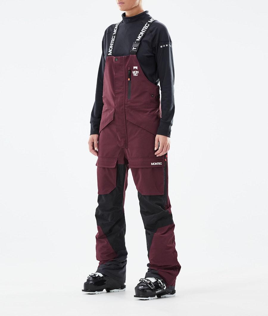 Montec Fawk W Women's Ski Pants Burgundy/Black
