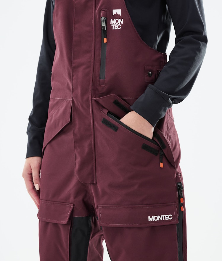 Montec Fawk W 2021 Spodnie Snowboardowe Kobiety Burgundy/Black, Zdjęcie 4 z 6