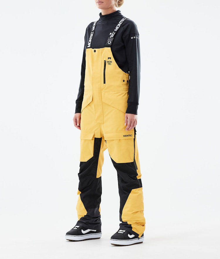 Montec Fawk W 2021 Spodnie Snowboardowe Kobiety Yellow/Black, Zdjęcie 1 z 6