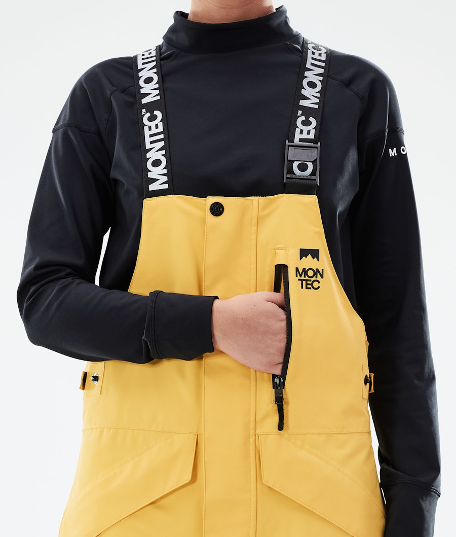 Montec Fawk W Pantalon de Ski Femme Yellow/Black