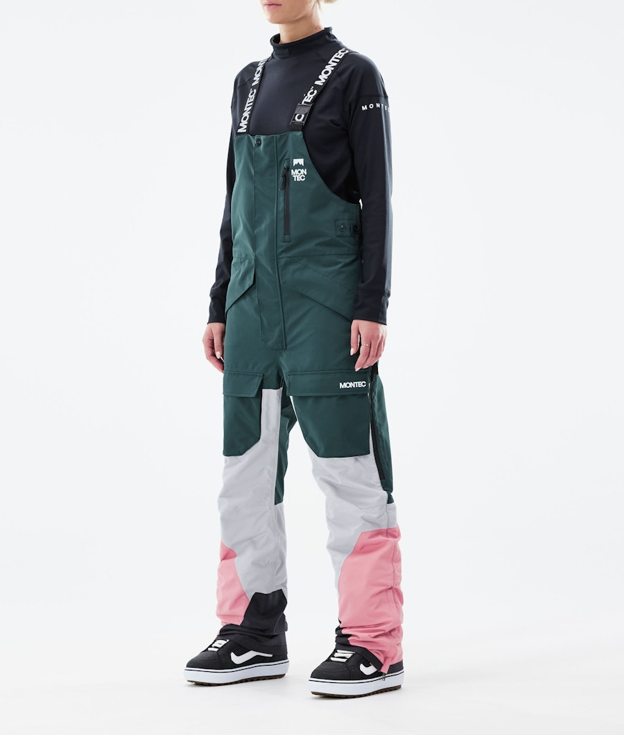 Fawk W Pantalon de Snowboard Femme Dark Atlantic/Light Grey/Pink