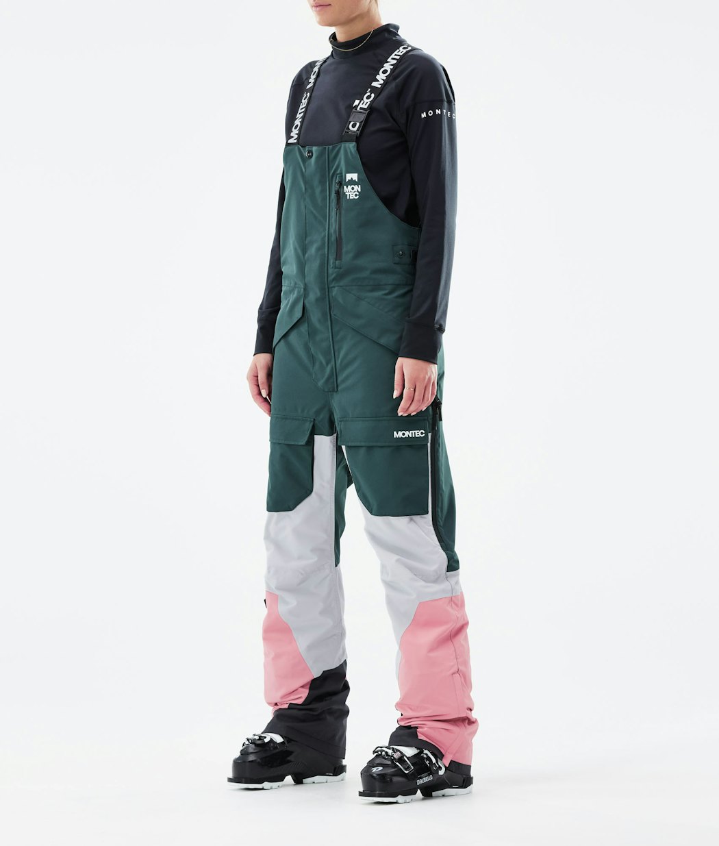 Montec Fawk W Pantalon de Ski Femme Dark Atlantic/Light Grey/Pink