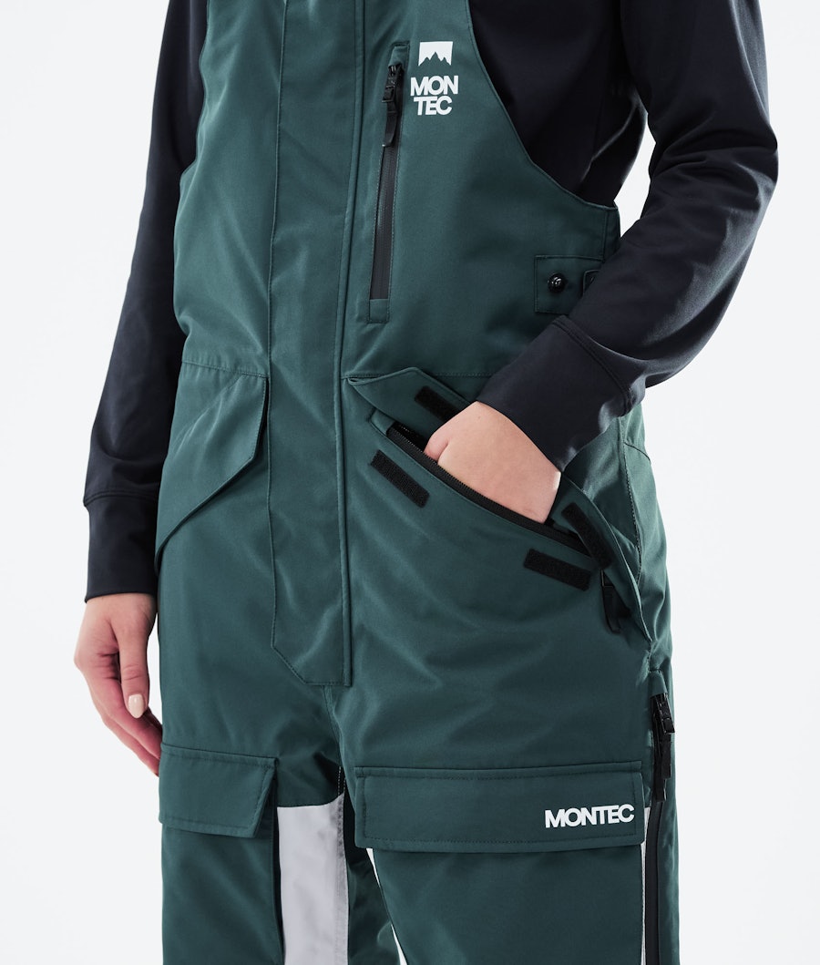 Montec Fawk W 2021 Women's Snowboard Pants Dark Atlantic/Light Grey/Pink