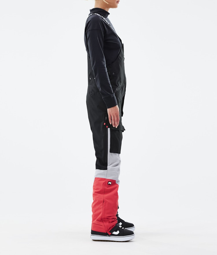 Fawk W 2021 Pantalon de Snowboard Femme Black/Light Grey/Coral