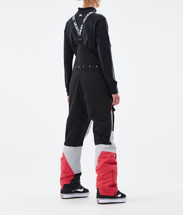 Montec Fawk W 2021 Spodnie Snowboardowe Kobiety Black/Light Grey/Coral, Zdjęcie 3 z 6