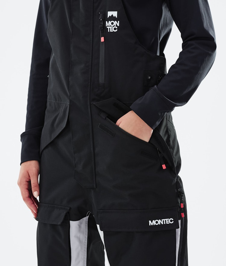 Montec Fawk W 2021 Snowboard Pants Women Black/Light Grey/Coral, Image 4 of 6