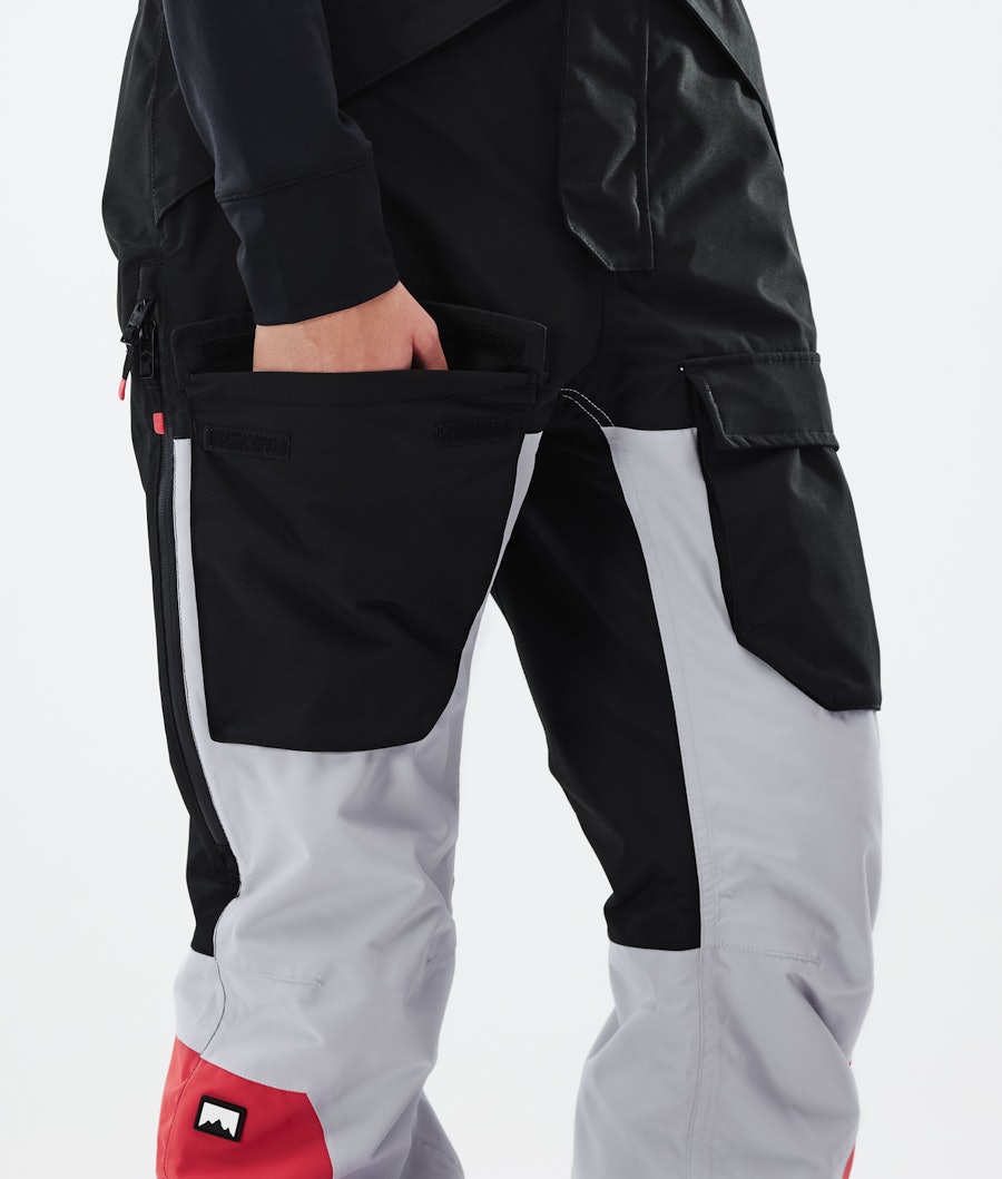 Montec Fawk W Pantalon de Ski Femme Black/Light Grey/Coral
