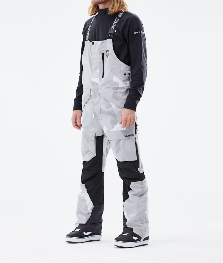 Montec Fawk 2021 Pantalones Snowboard Hombre Snow Camo/Black - Blanco |