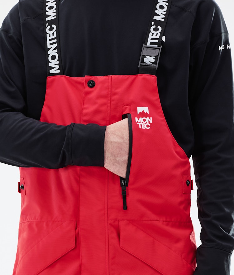 Montec Fawk 2021 Spodnie Snowboardowe Mężczyźni Red