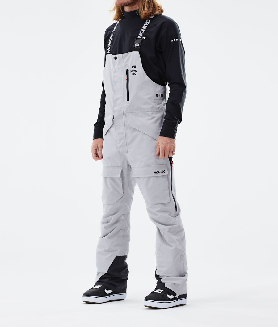 Fawk 2021 Snowboard Pants Men Light Grey Renewed