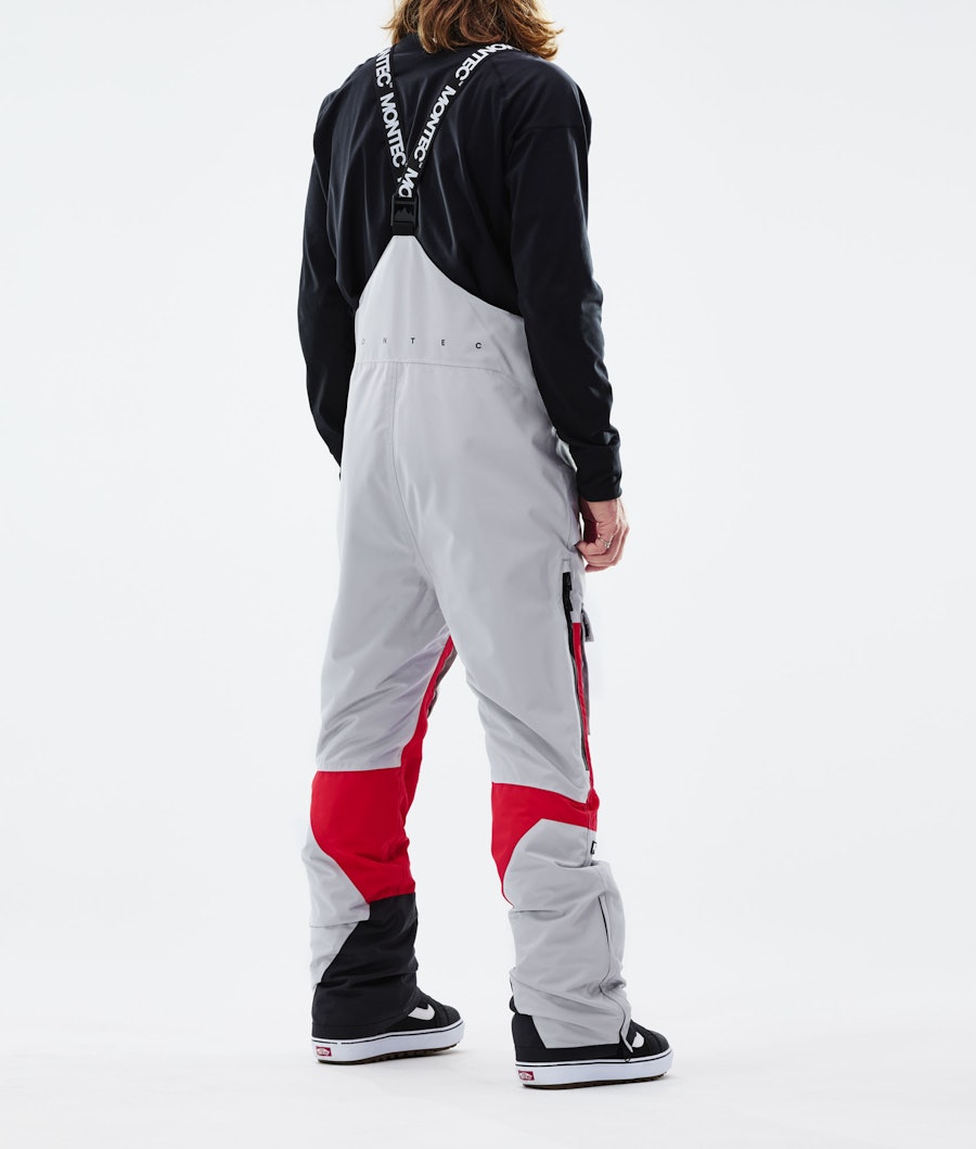 Fawk 2021 Snowboard Pants Men Light Grey/Red