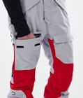 Montec Fawk 2021 Spodnie Snowboardowe Mężczyźni Light Grey/Red