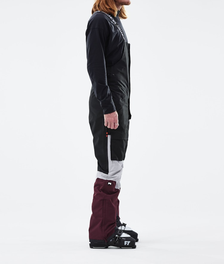 Montec Fawk 2021 Pantalon de Ski Homme Black/Light Grey/Burgundy, Image 2 sur 6