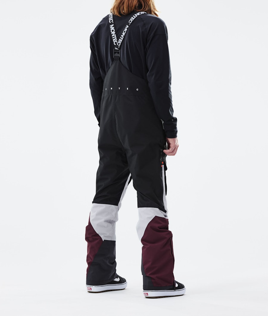 Montec Fawk 2021 Men's Snowboard Pants Black/Light Grey/Burgundy