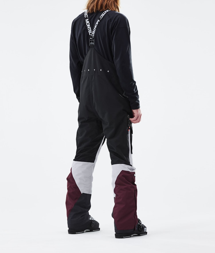 Montec Fawk 2021 Pantalon de Ski Homme Black/Light Grey/Burgundy, Image 3 sur 6