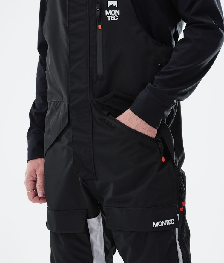 Montec Fawk 2021 Kalhoty na Snowboard Pánské Black/Light Grey/Burgundy