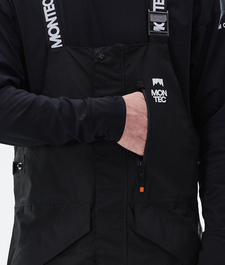 Montec Fawk 2021 Pantalon de Ski Homme Black/Light Grey/Burgundy, Image 5 sur 6