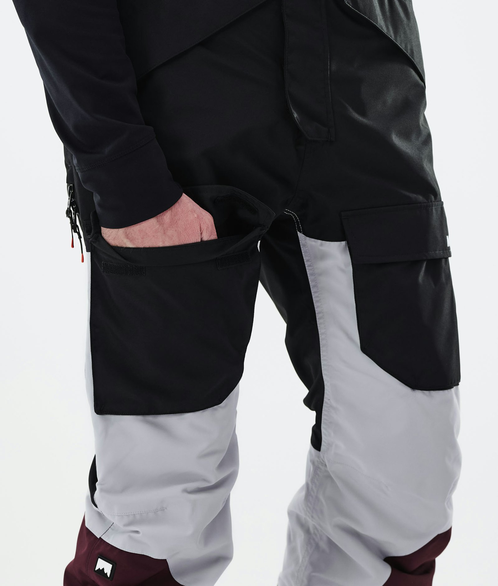 Montec Fawk 2021 Pantalon de Ski Homme Black/Light Grey/Burgundy, Image 6 sur 6