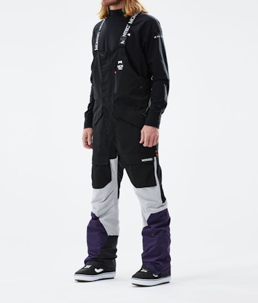 Fawk 2021 Pantalon de Snowboard Homme Black/Light Grey/Purple Renewed