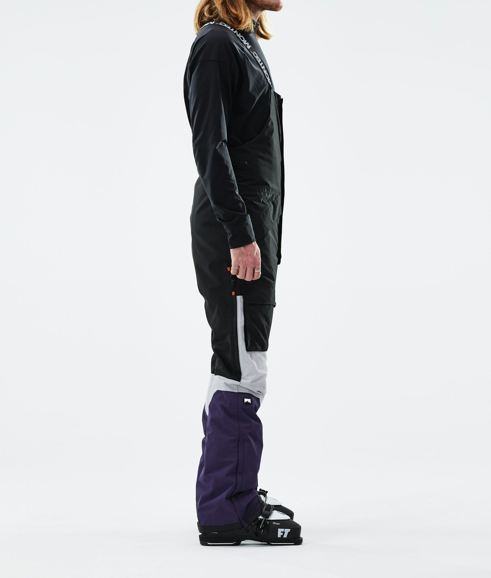 Fawk 2021 Spodnie Narciarskie Mężczyźni Black/Light Grey/Purple