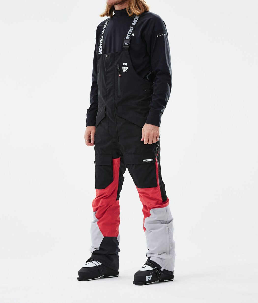 Fawk 2021 Ski Pants Men Black/Coral/LightGrey