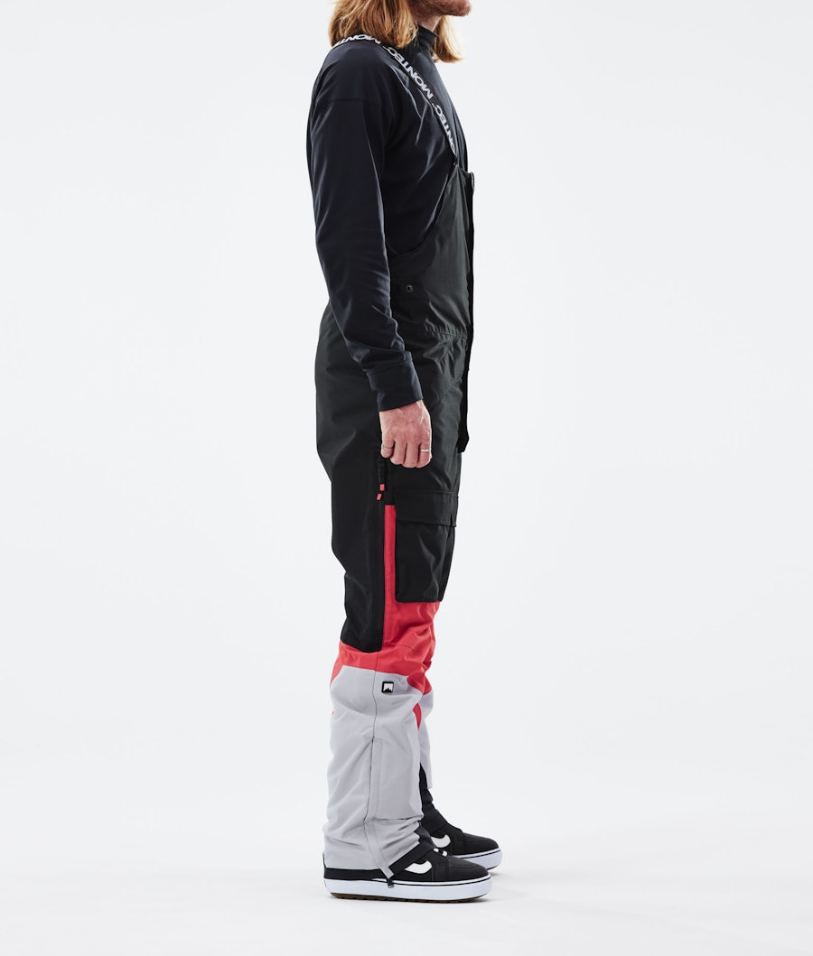 Montec Fawk 2021 Men's Snowboard Pants Black/Coral/LightGrey