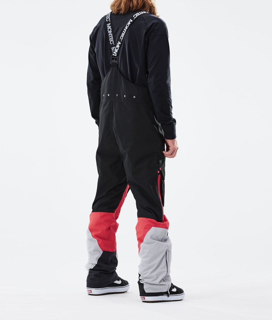 Montec Fawk 2021 Men's Snowboard Pants Black/Coral/LightGrey