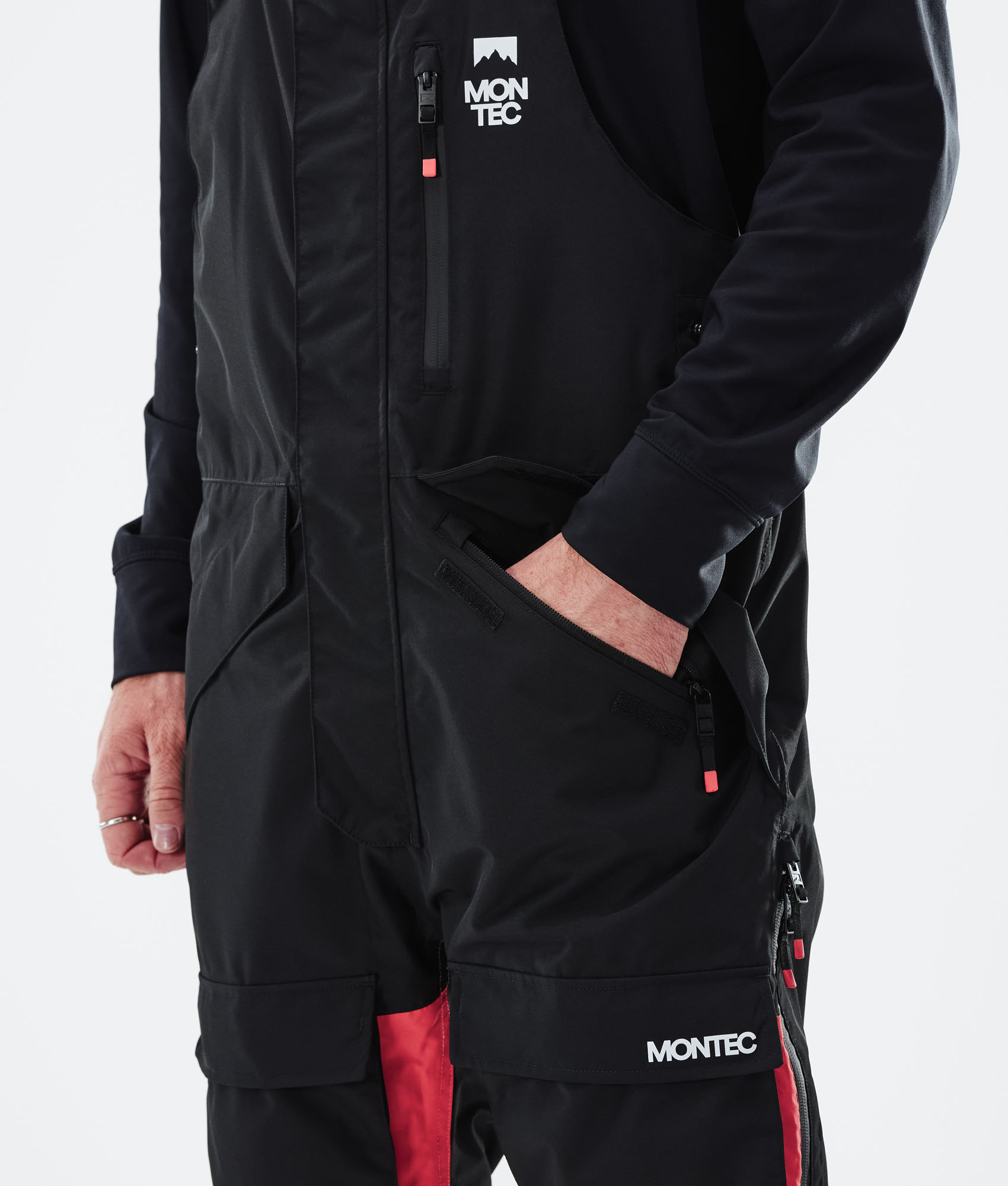 Montec Fawk 2021 Men's Ski Pants Black/Coral/LightGrey