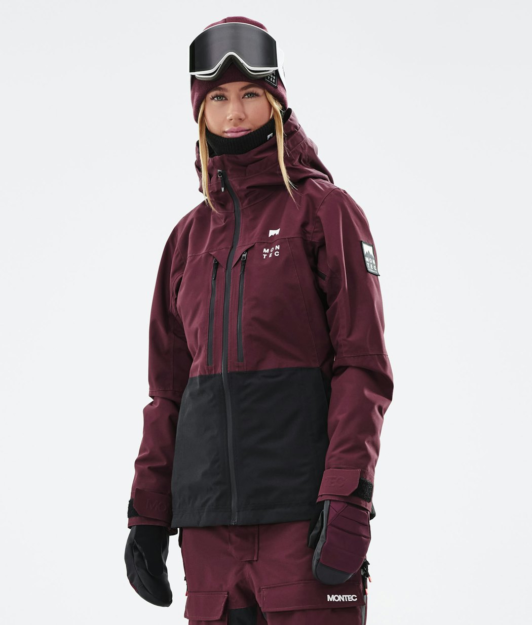 Moss W 2021 Snowboard Jacket Women Burgundy/Black Renewed