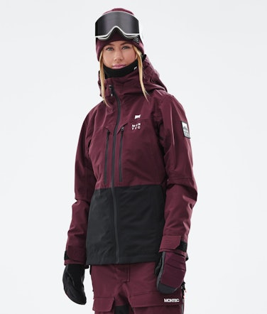 Moss W 2021 Veste Snowboard Femme Burgundy/Black Renewed
