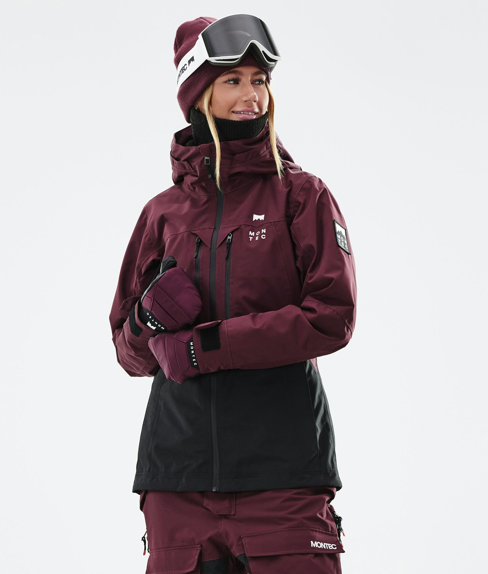 Moss W 2021 Manteau Ski Femme Burgundy/Black