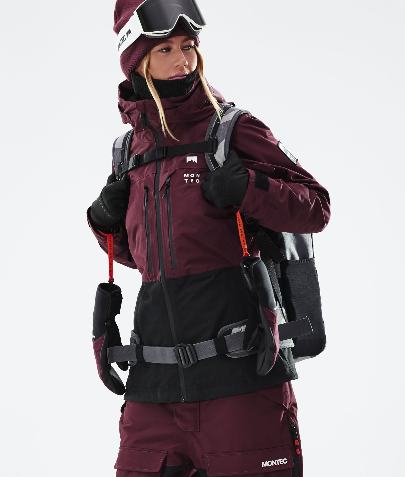 Montec Moss W 2021 Ski Jacket Women Burgundy/Black Ridestore UK