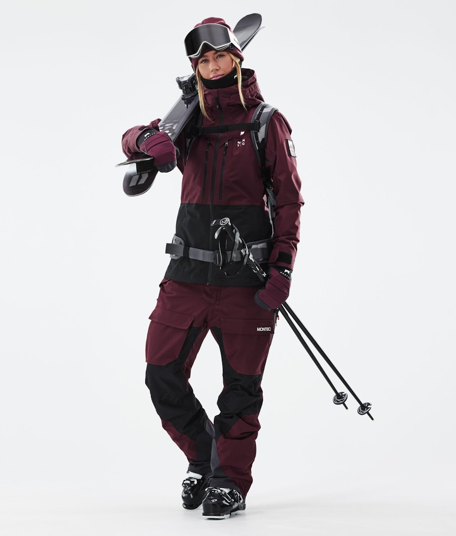 Moss W 2021 Ski Jacket Women Burgundy/Black
