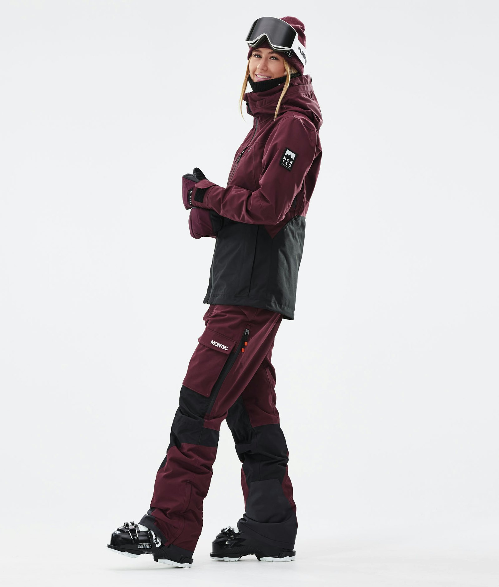 Moss W 2021 Manteau Ski Femme Burgundy/Black