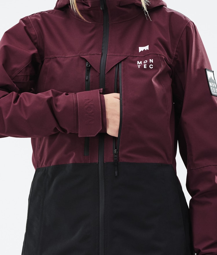 Moss W 2021 Veste de Ski Femme Burgundy/Black