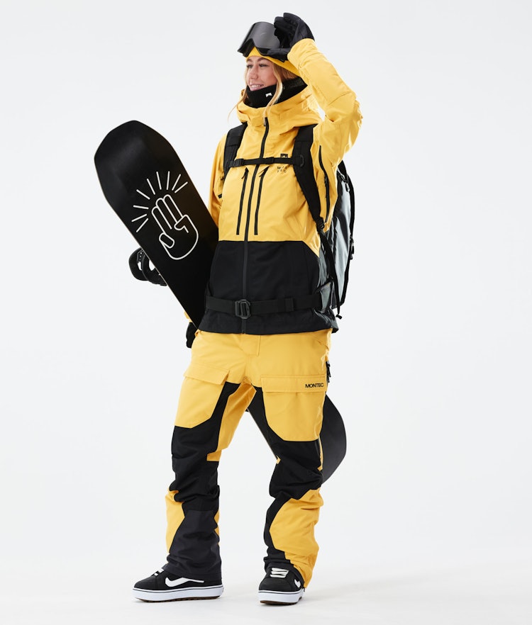 Moss W 2021 Snowboardjakke Dame Yellow/Black